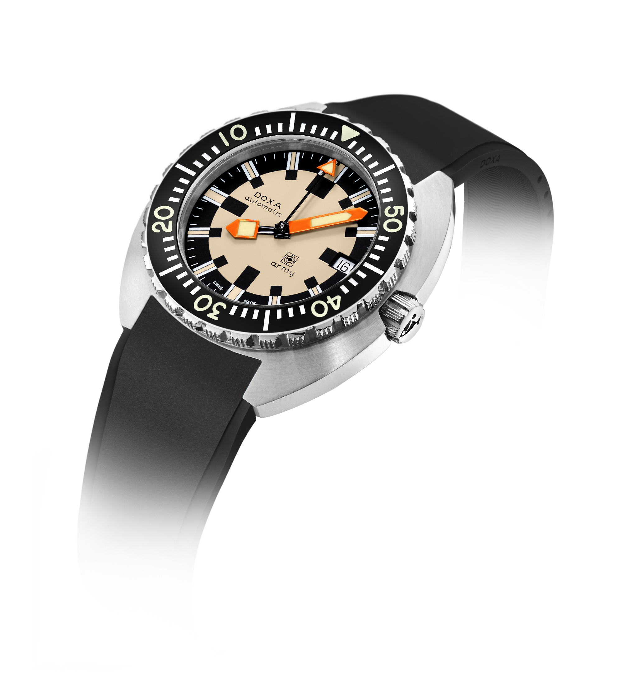 독사 아미, 스테인리스 스틸 베젤