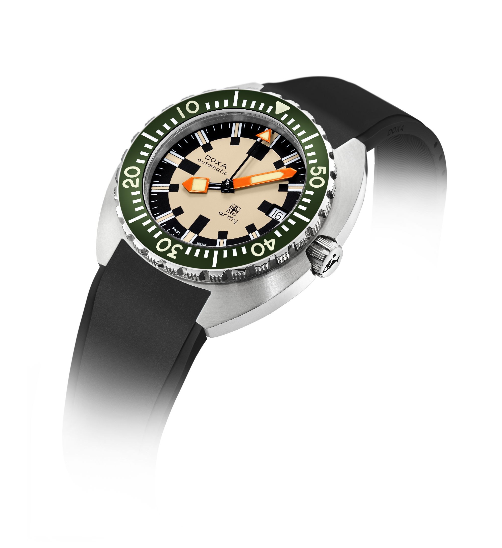 독사 아미, 스테인리스 스틸 베젤