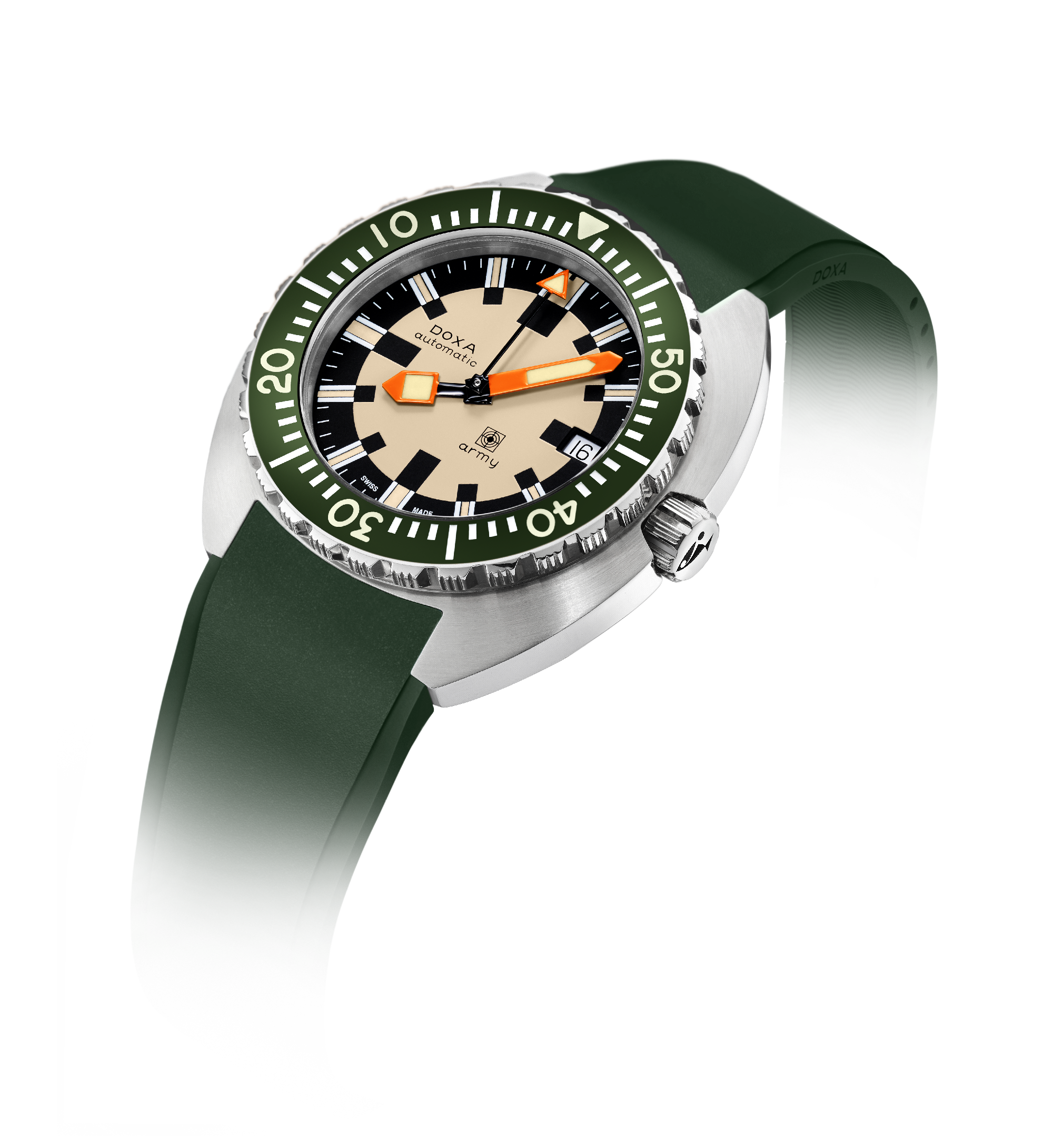 독사 아미, 스테인리스 스틸 베젤