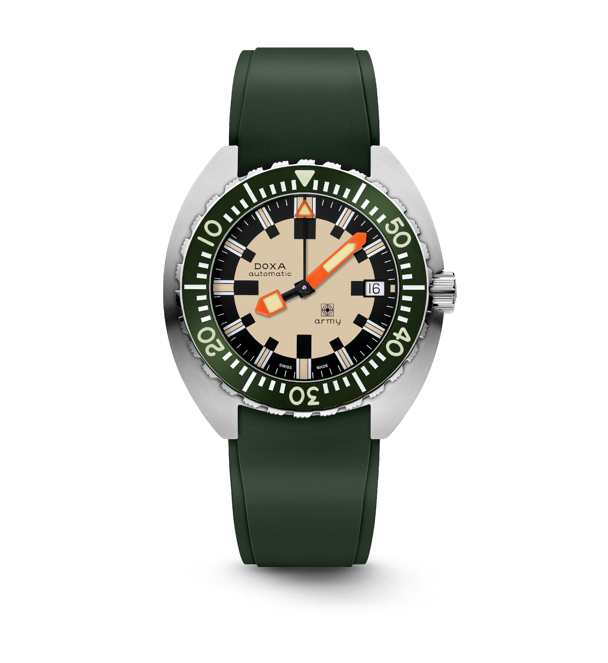 독사 아미, 스테인리스 스틸 베젤