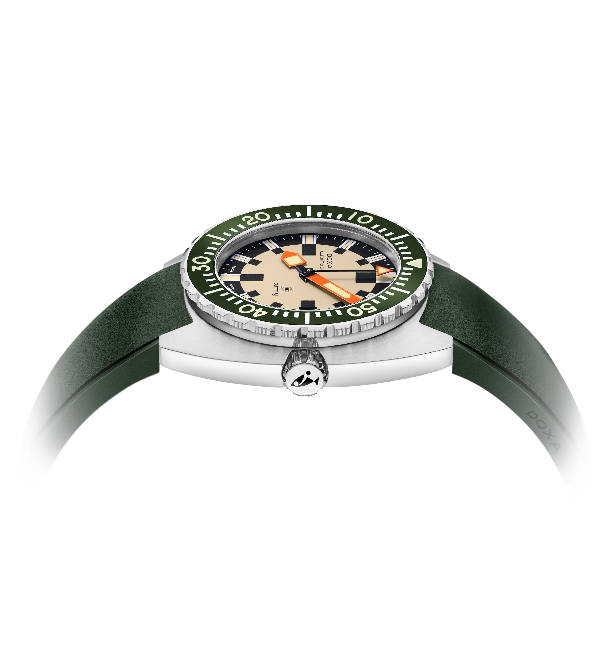 독사 아미, 스테인리스 스틸 베젤